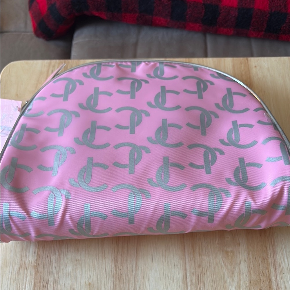 Juicy Couture Pink and Silver Logo Bag